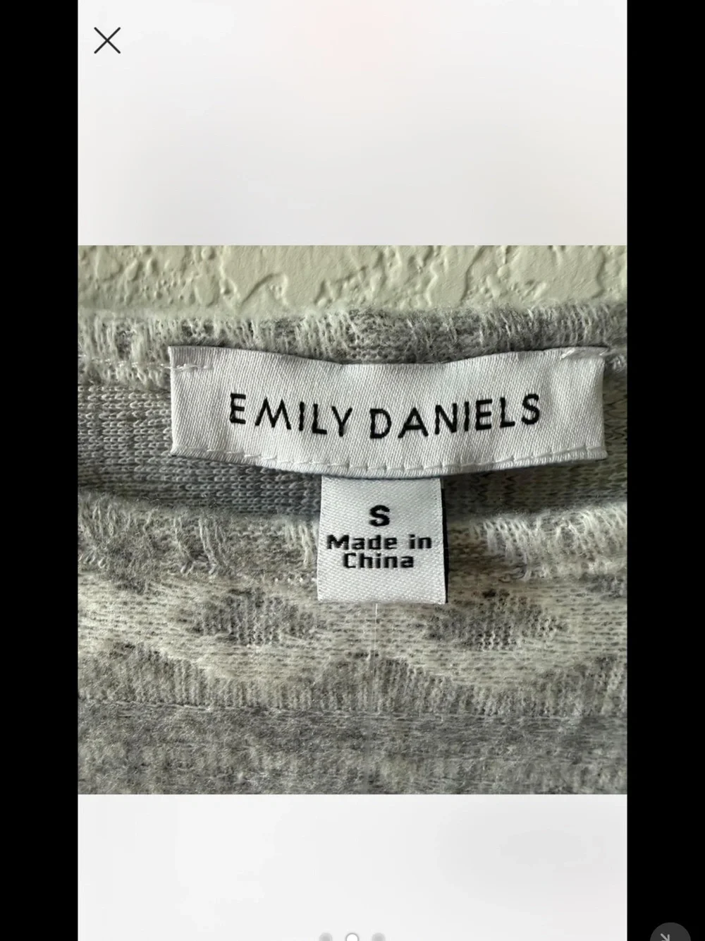 Light Gray Patterned Scoop-Neck Sweater